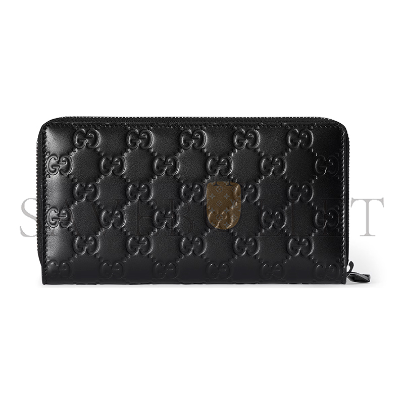GUCCI GG EMBLEM ZIP AROUND WALLET 860868 (19*10.5*2.5cm)